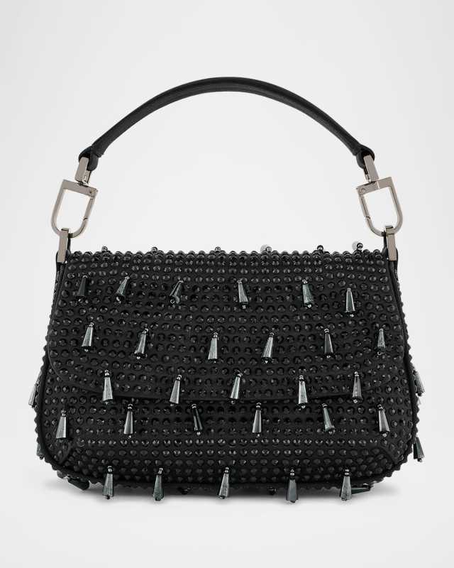 La Prima Small Beaded Top-Handle Bag